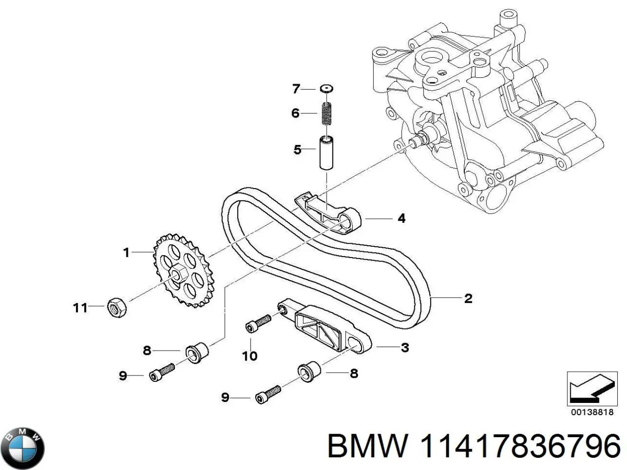 Цепь ГРМ 11417836796 BMW