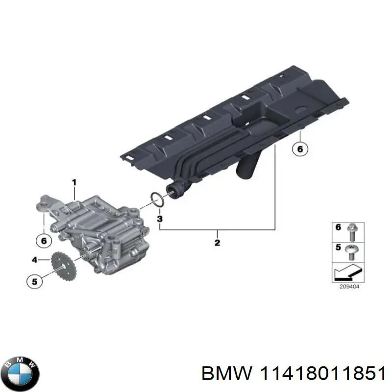 Купить 11418011851 BMW Насос маслозакачивающий