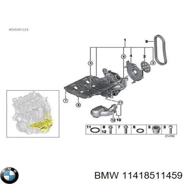 11418511459 BMW Bomba De Aceite original y equivalente