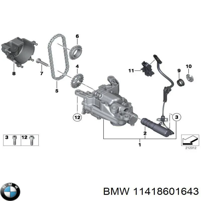 11418601643 BMW válvula de regulação de pressão de óleo