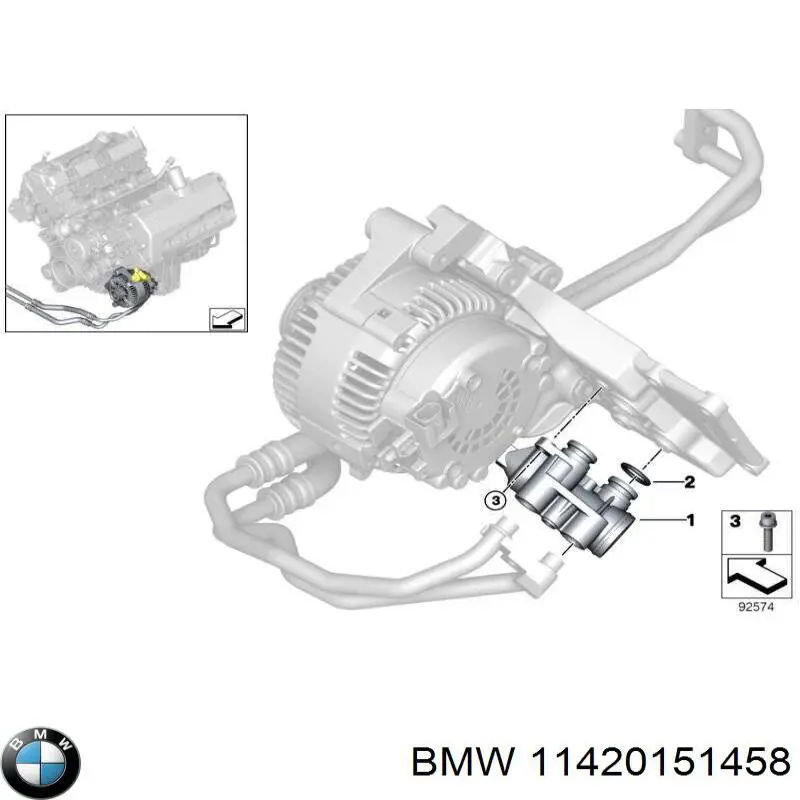 Termostato adicional para BMW 7 (F01, F02, F03, F04)