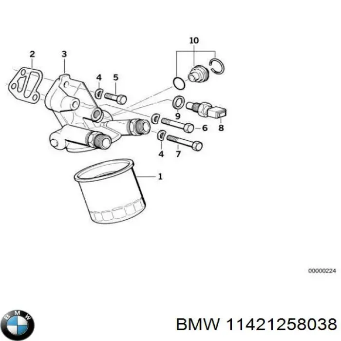 Масляный фильтр 11421258038 BMW