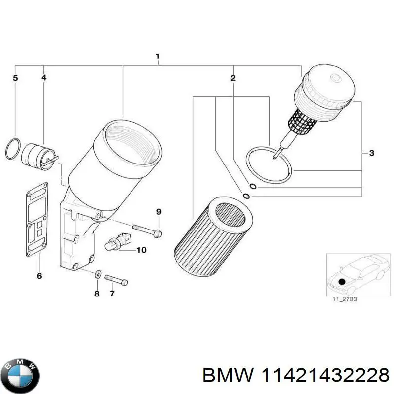 Купить 11421432228 BMW Клапан регулировки давления масла