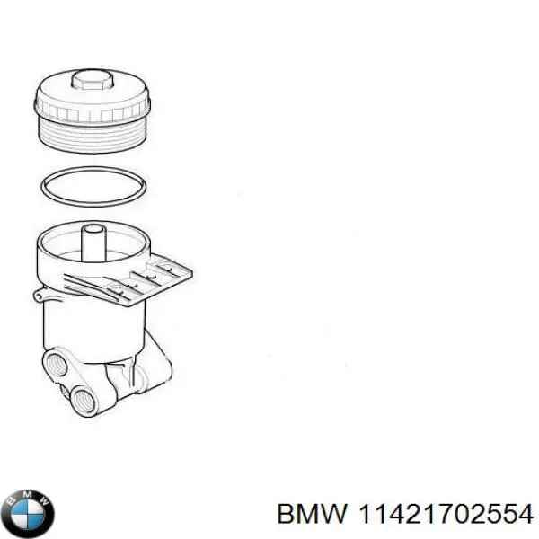 Шланг (патрубок) охлаждения масляного теплообменника, подача BMW 11421702554 цена, от 143.00 USD