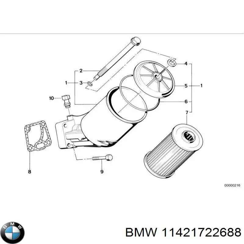 11421722688 BMW vedante de adaptador do filtro de óleo