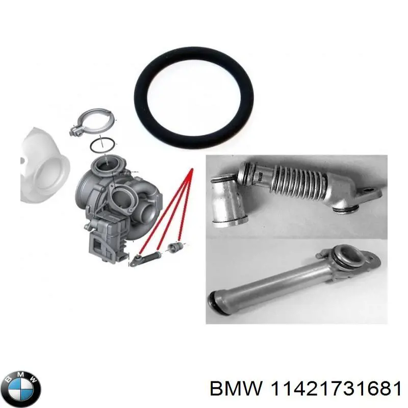 Прокладка (кольцо) шланга охлаждения турбины, обратки BMW 11421731681 цена, от 0.53 USD