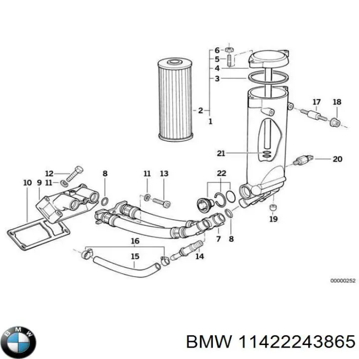 Прокладка масляного фильтра 11421275891 BMW