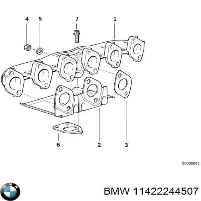 Трубка (шланг) масляного радиатора, от фильтра к блоку BMW 11422244507 цена, от 34.73 USD