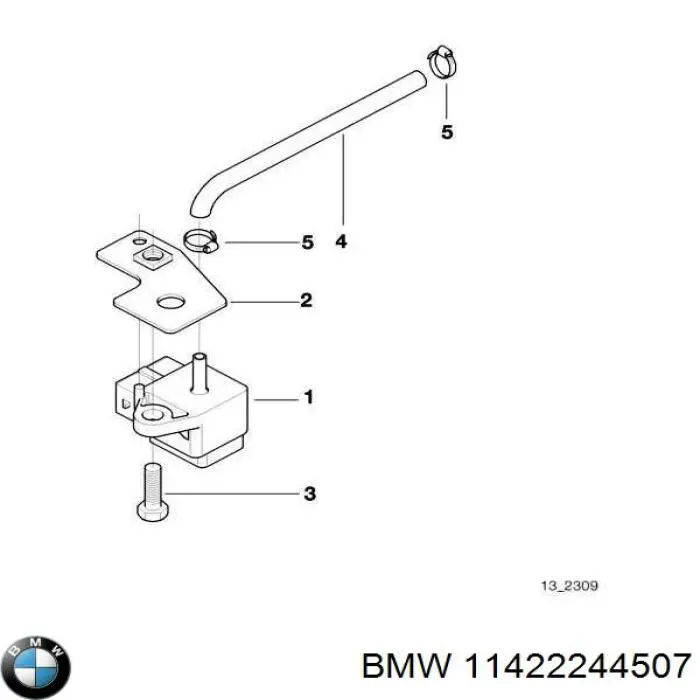 Купить 11422244507 BMW Трубка масляного радиатора