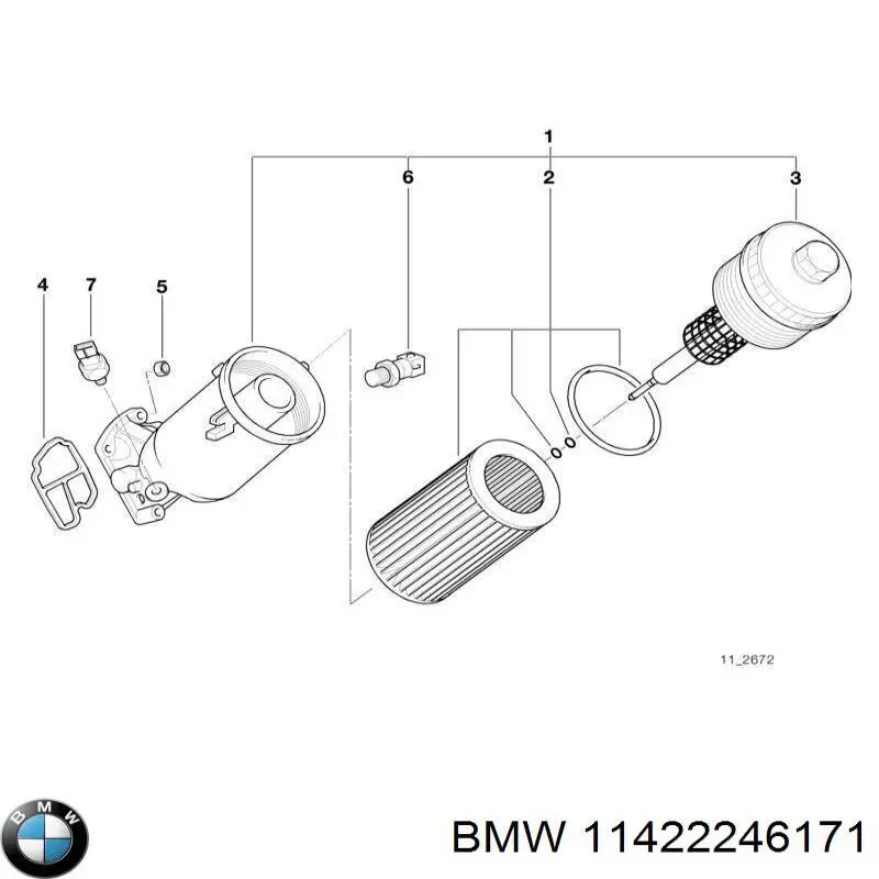 Крышка масляного фильтра 11422246171 BMW