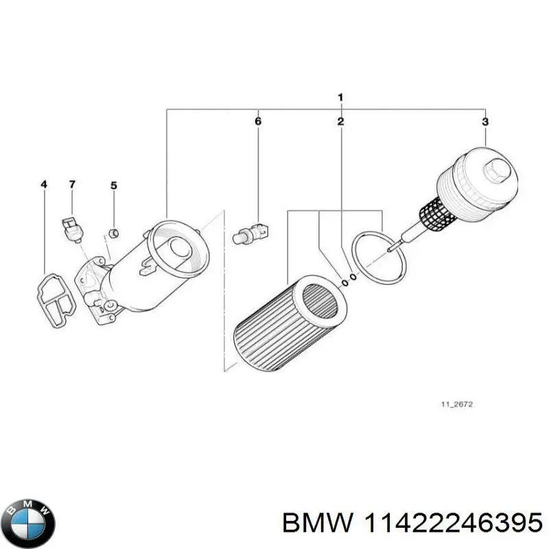 11422246395 BMW caixa do filtro de óleo