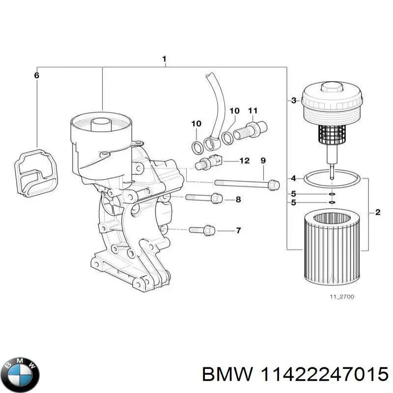 Радиатор масляный холодильник BMW 11422247015