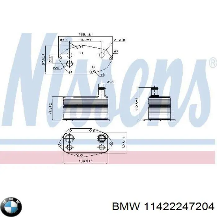 Масляный радиатор АКПП BMW 11422247204 цена, от 60.44 USD