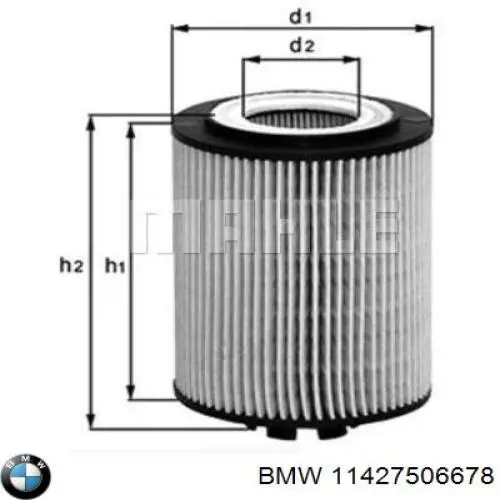 11427506678 BMW filtro de óleo