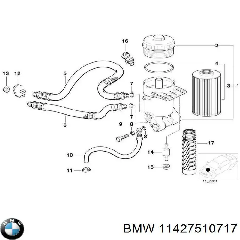 Купить 11427510717 BMW Фильтр центробежный очистки масла