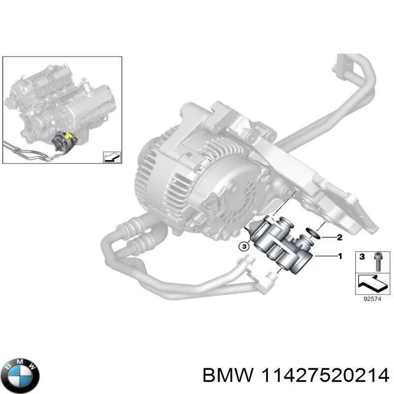 Термостат дополнительный 11427520214 BMW