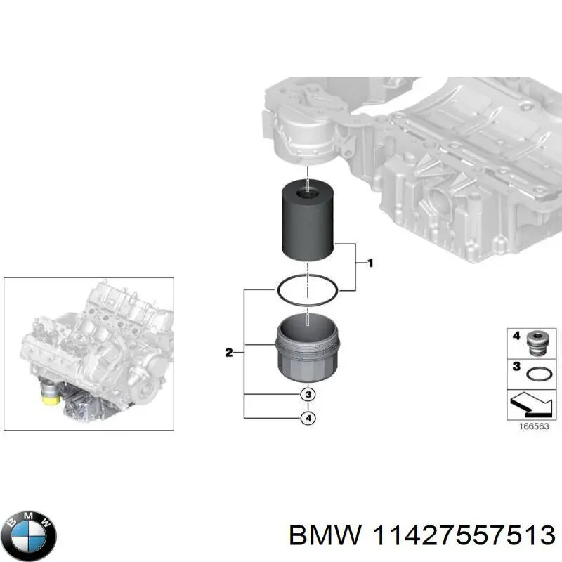 Пробка поддона двигателя BMW 11427557513