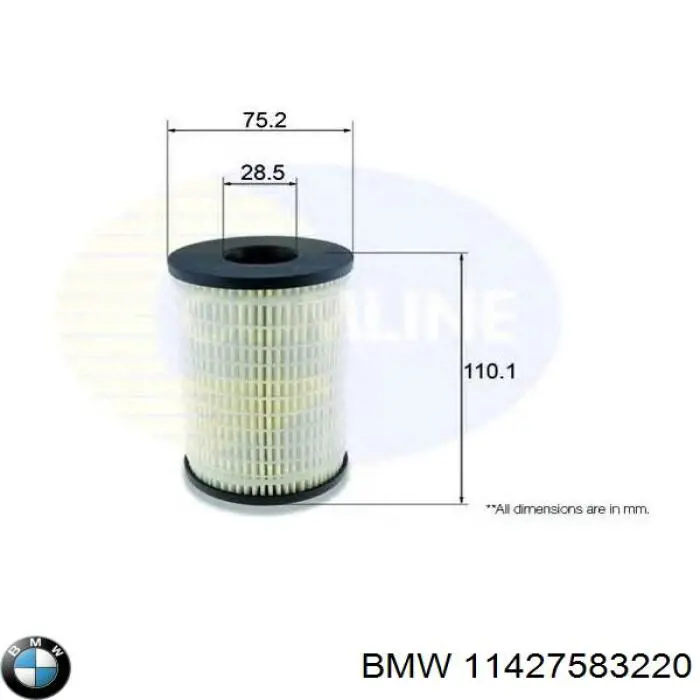 11427583220 BMW Масляный фильтр двигателя