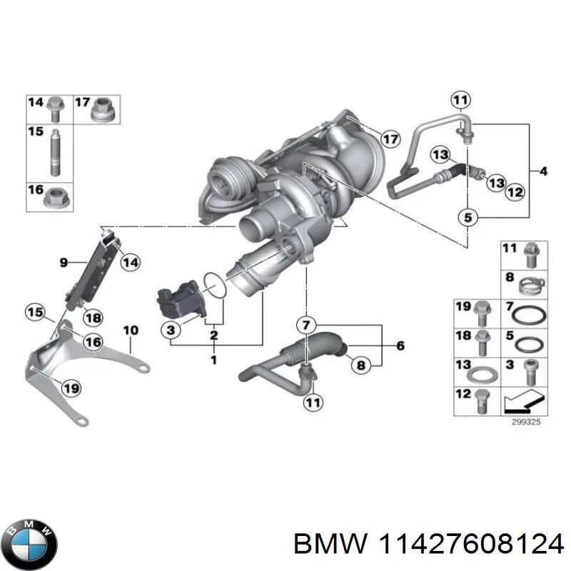 Патрубок вентиляции картерных газов 11427608124 BMW