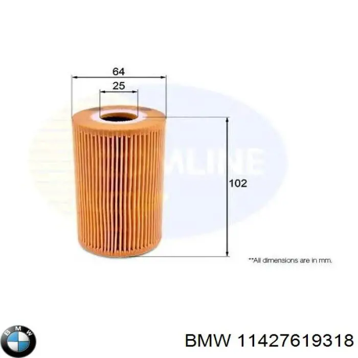 11427619318 BMW масляный фильтр