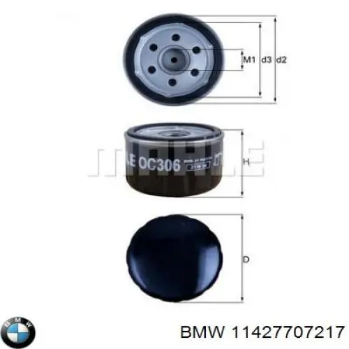 11427707217 BMW filtro de óleo