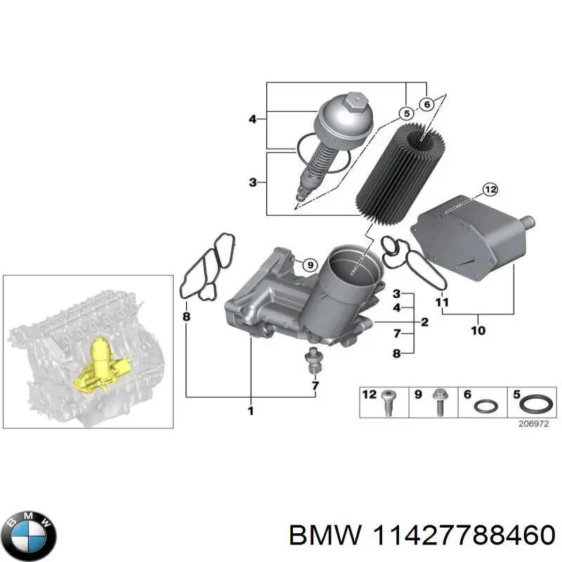 Купить 11427788460 BMW Фильтр центробежный очистки масла