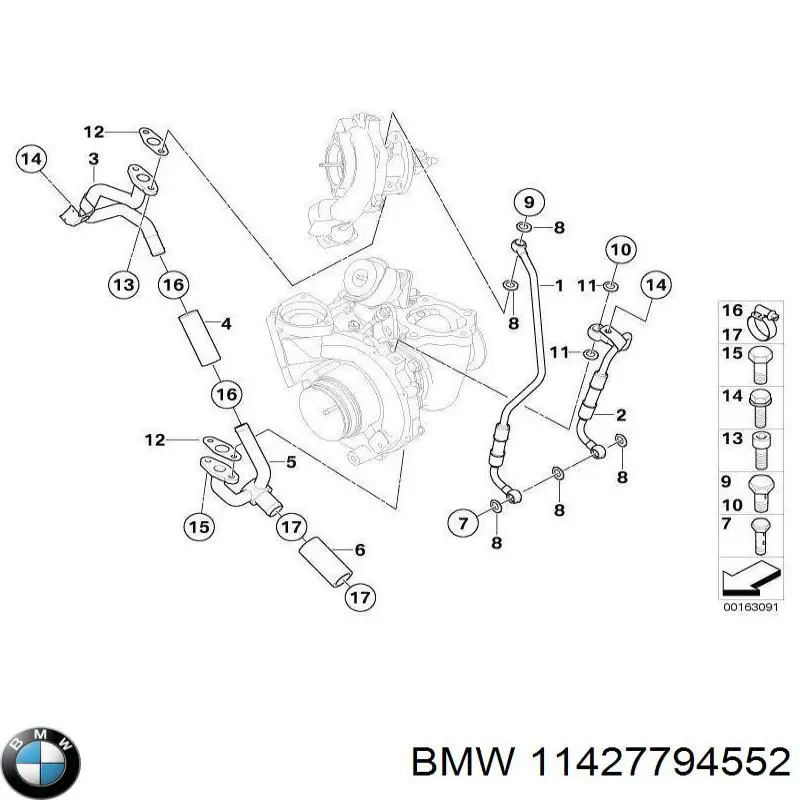 Помпа водяная (насос) охлаждения BMW 11427794552