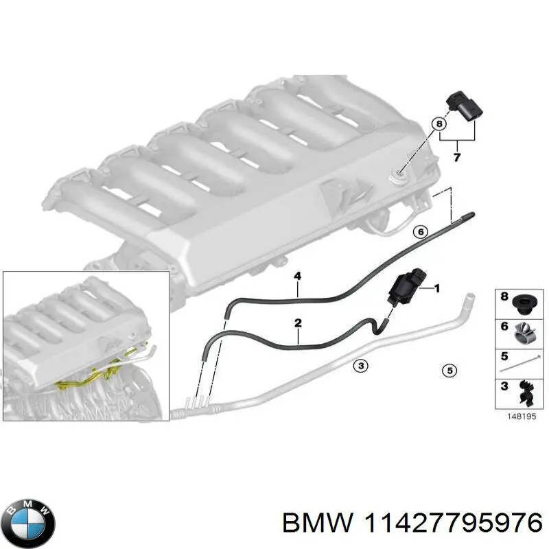 Трубка (шланг) отвода масла от турбины BMW 11427795976 цена, от 13.49 USD