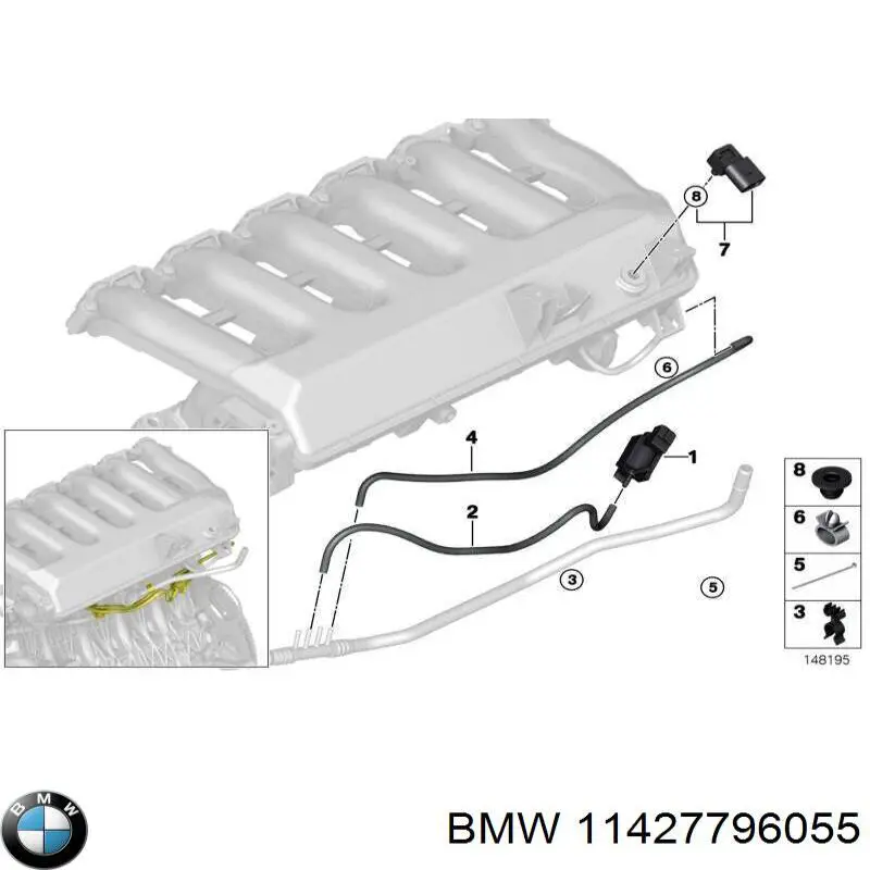 Шланг (патрубок) жидкостного охлаждения турбины, обратка BMW 11427796055 цена, от 71.86 USD