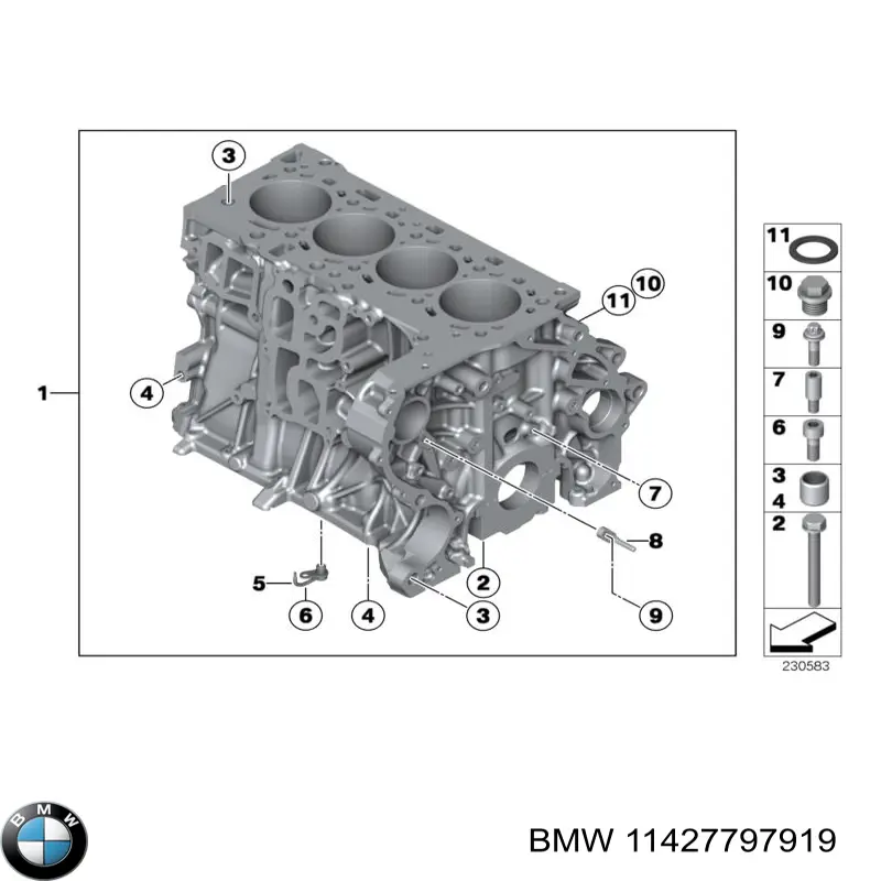 11427797919 BMW filtro de óleo