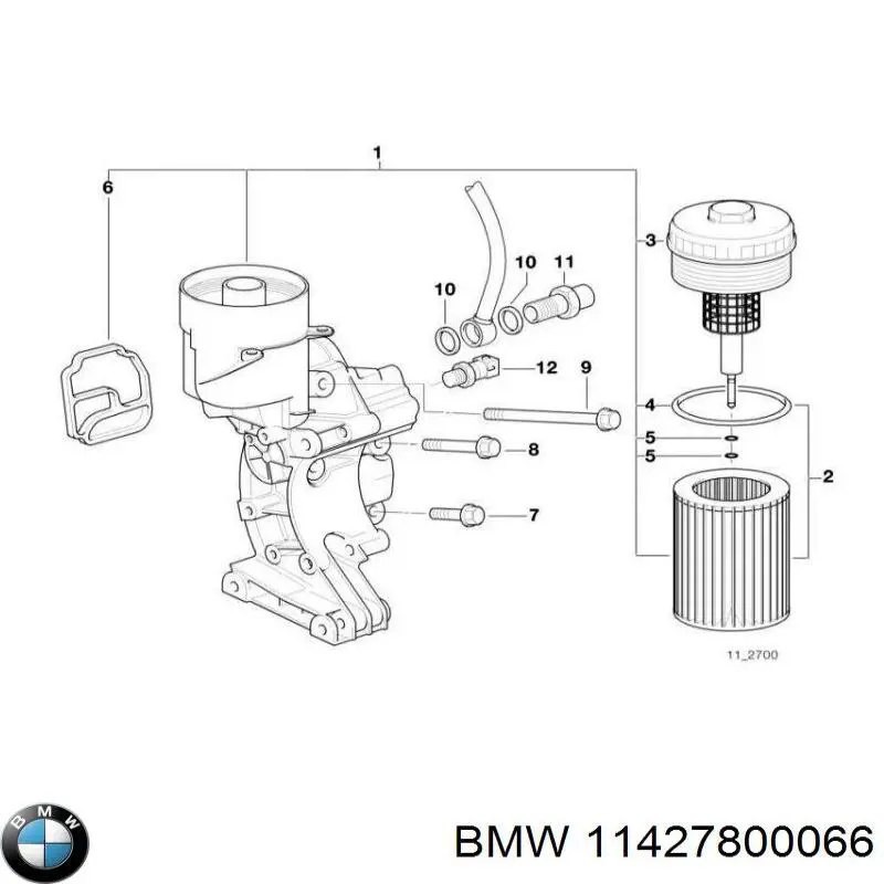 Корпус масляного фильтра 11427800066 BMW