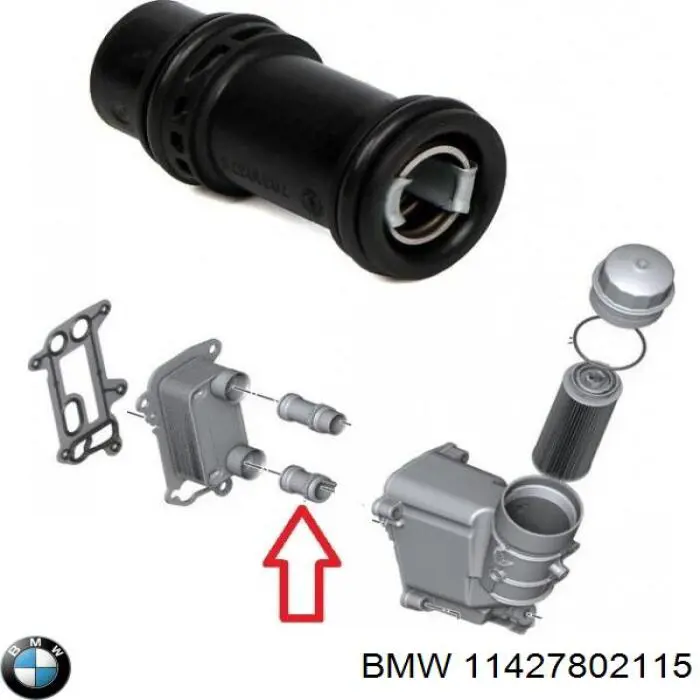 Штуцер масляного радиатора 3F122028 AND