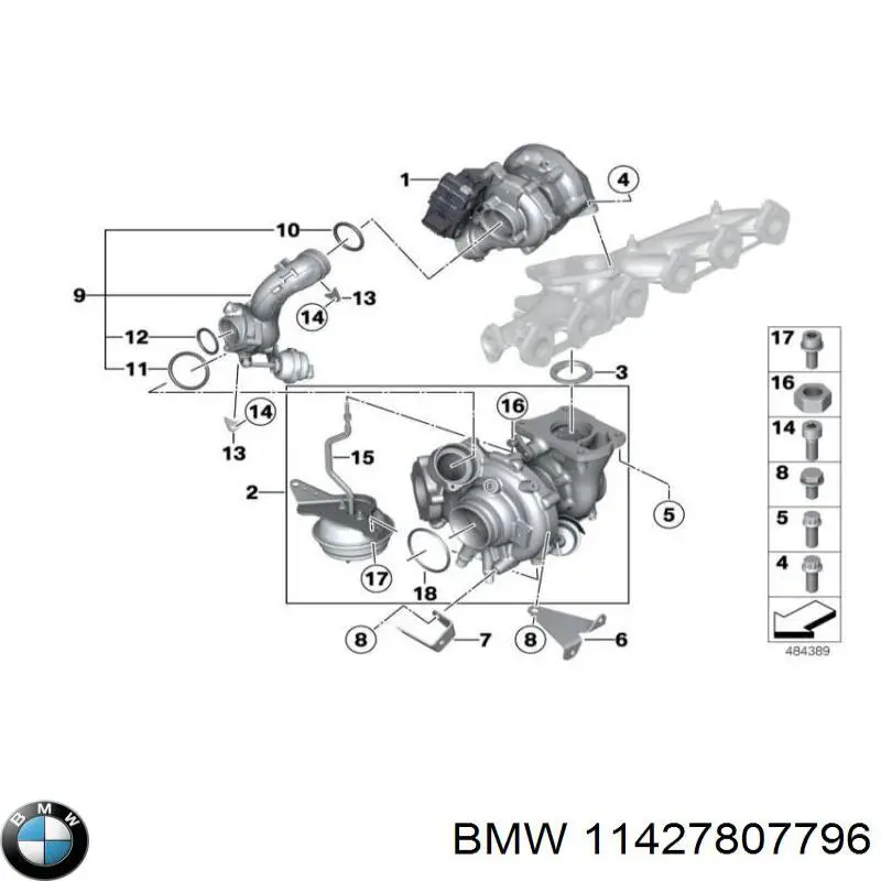 Помпа водяная (насос) охлаждения BMW 11427807796