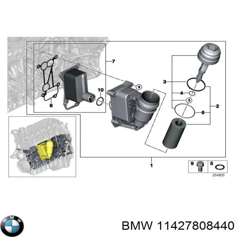 Крышка масляного фильтра 11427808440 BMW