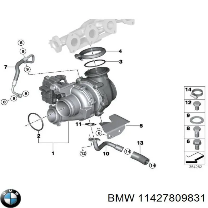 Прокладка масляного фильтра 11427809831 BMW
