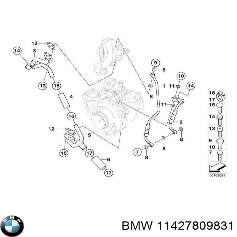 Прокладка кронштейна маслянного фильтра BMW 11427809831