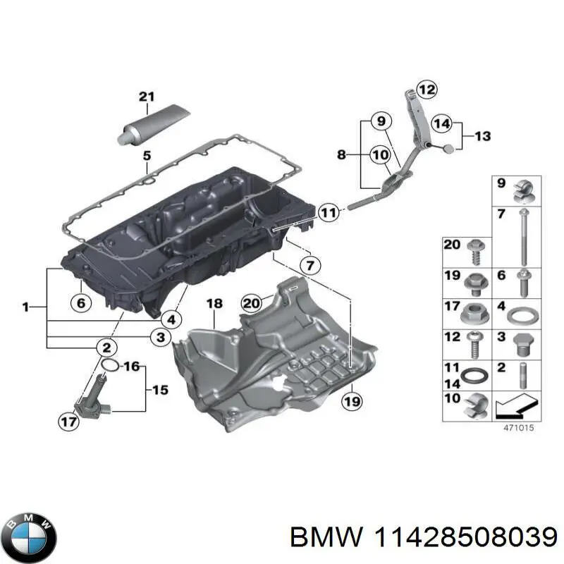 Купить 11428508039 BMW Трубка картера воздушная