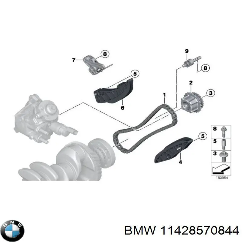 11428570844 BMW anel de tubo de admissão do silenciador