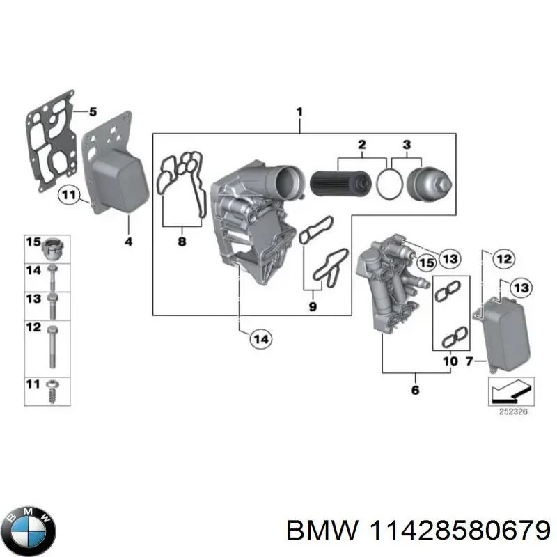 Прокладка радиатора масляного 11428580679 BMW