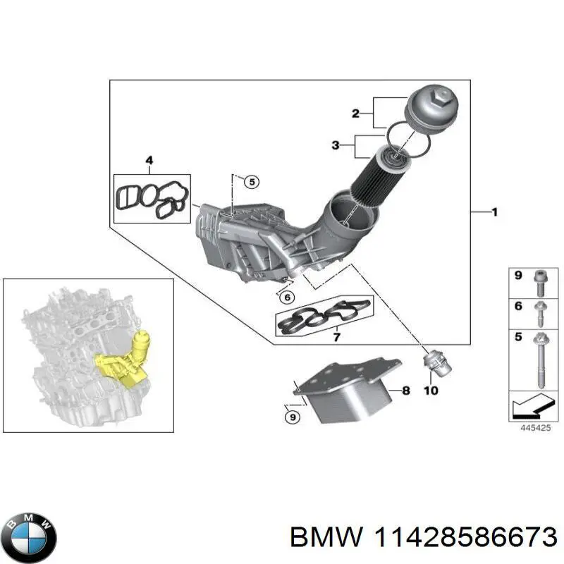 Корпус масляного фильтра на BMW 5 (G30, F90) купить.