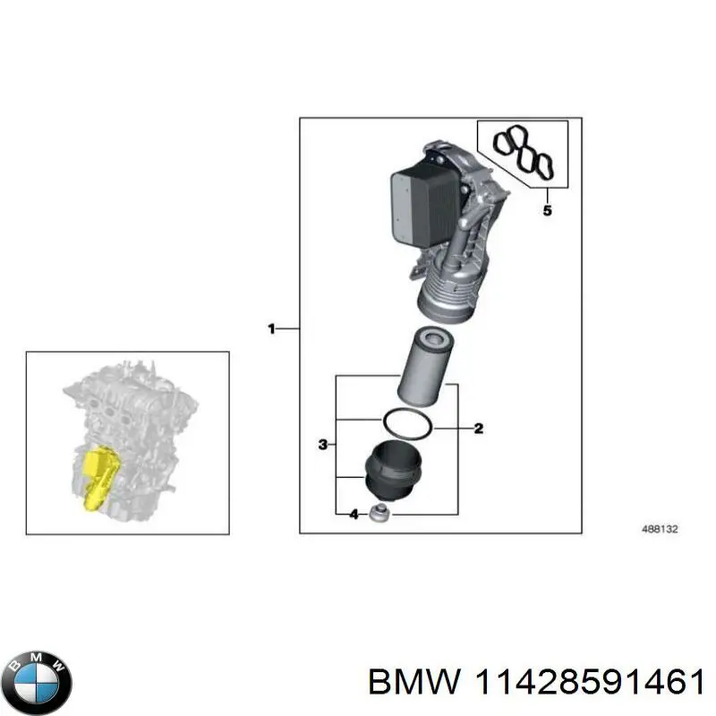 Прокладка масляного радиатора BMW 11428591461