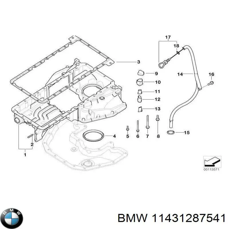 Уплотнительное кольцо маляного щупа 11431287541 BMW