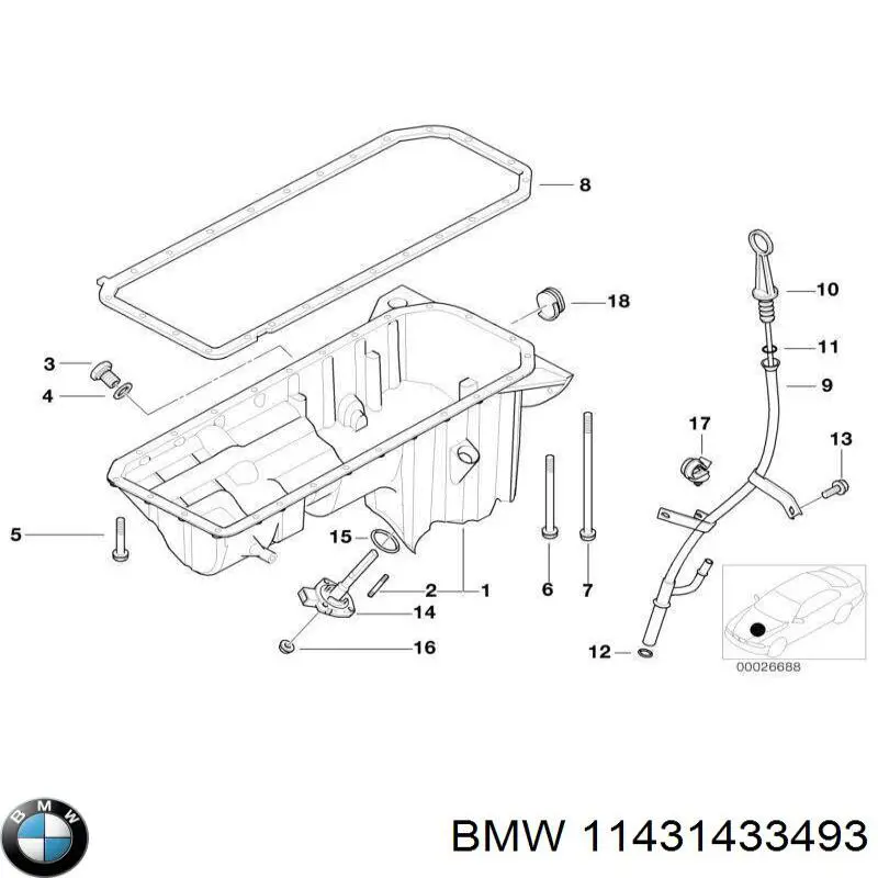 Купить Щуп масляный Бмв 5  E39