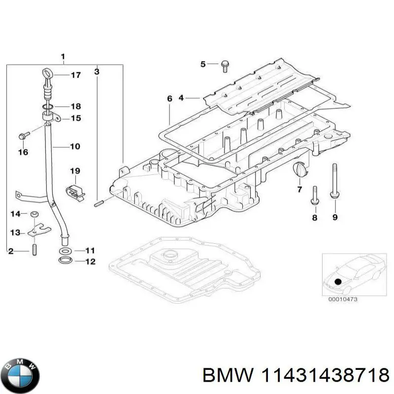 11431438718 BMW Щуп уровня масла