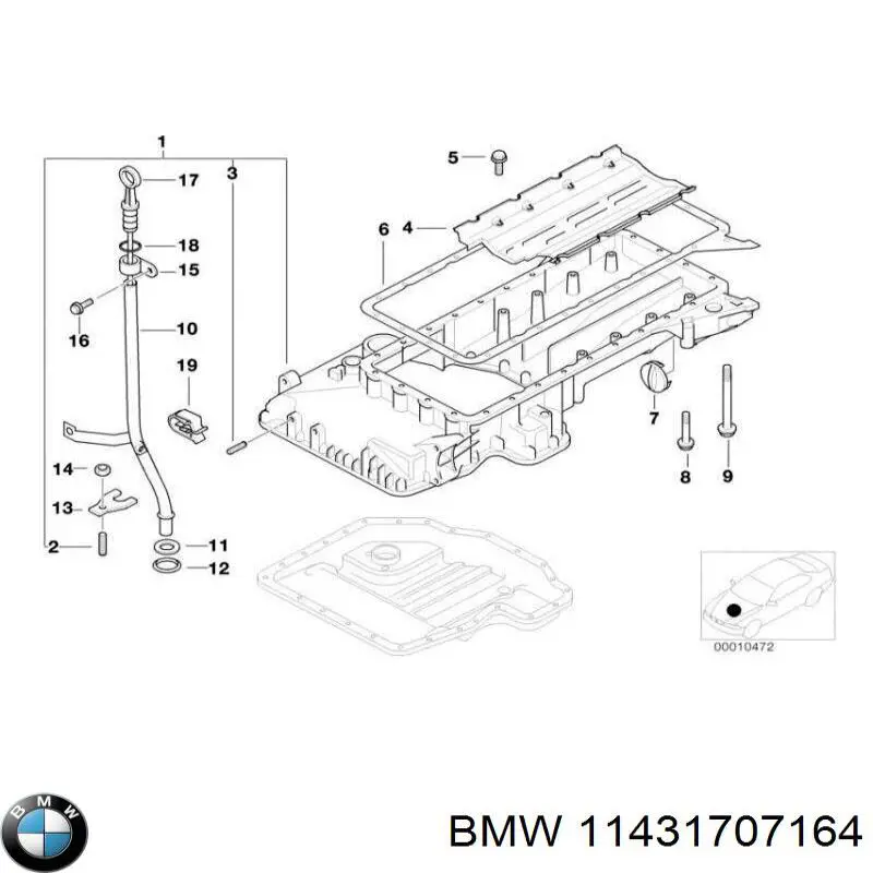 Прокладка крышки маслозаливной горловины BMW 11431707164