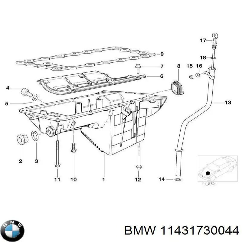 Купить 11431730044 BMW 