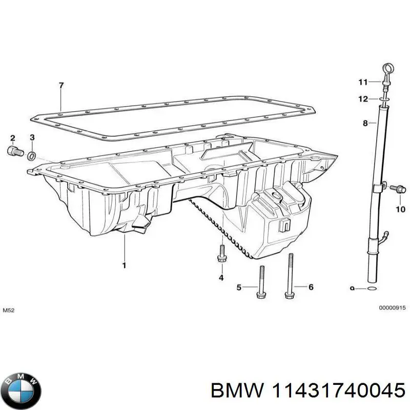 11431740045 BMW сальник масляного насоса двигателя
