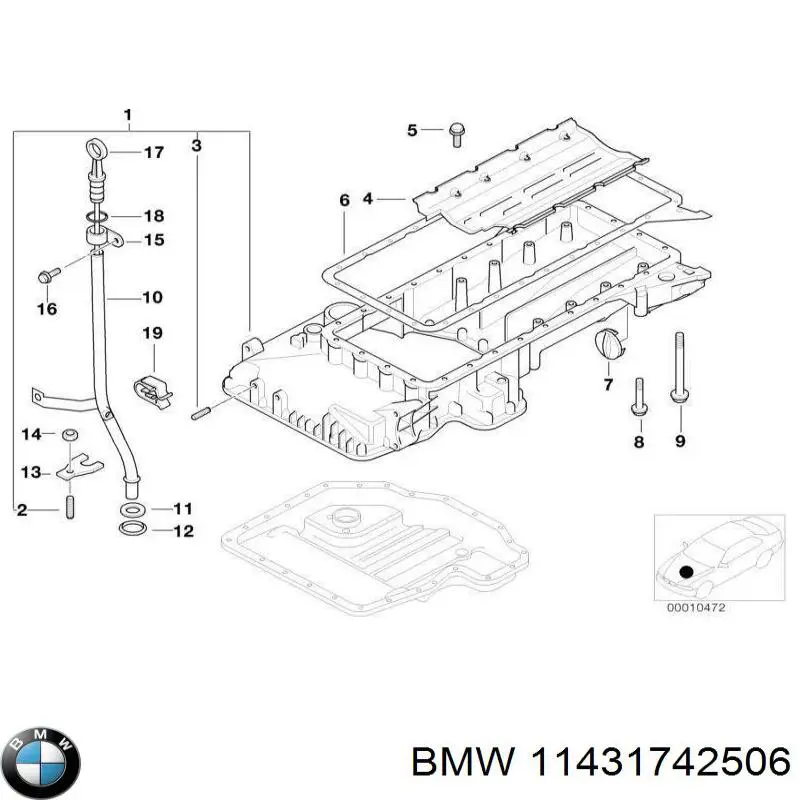 Щуп масляный 11431742506 BMW