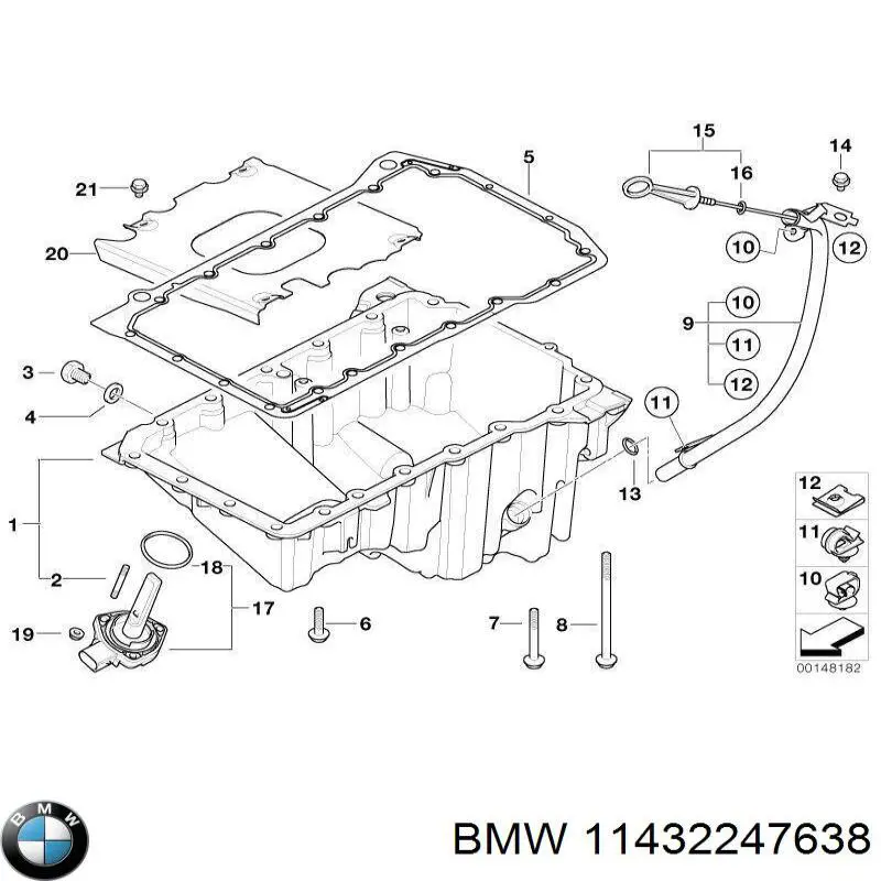 Направляющая щупа-индикатора уровня масла в двигателе BMW 11432247638 цена, от 5.83 USD