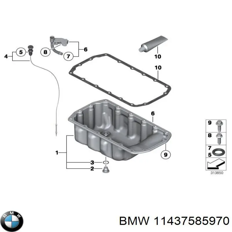 11437585970 BMW щуп (индикатор уровня масла в двигателе)